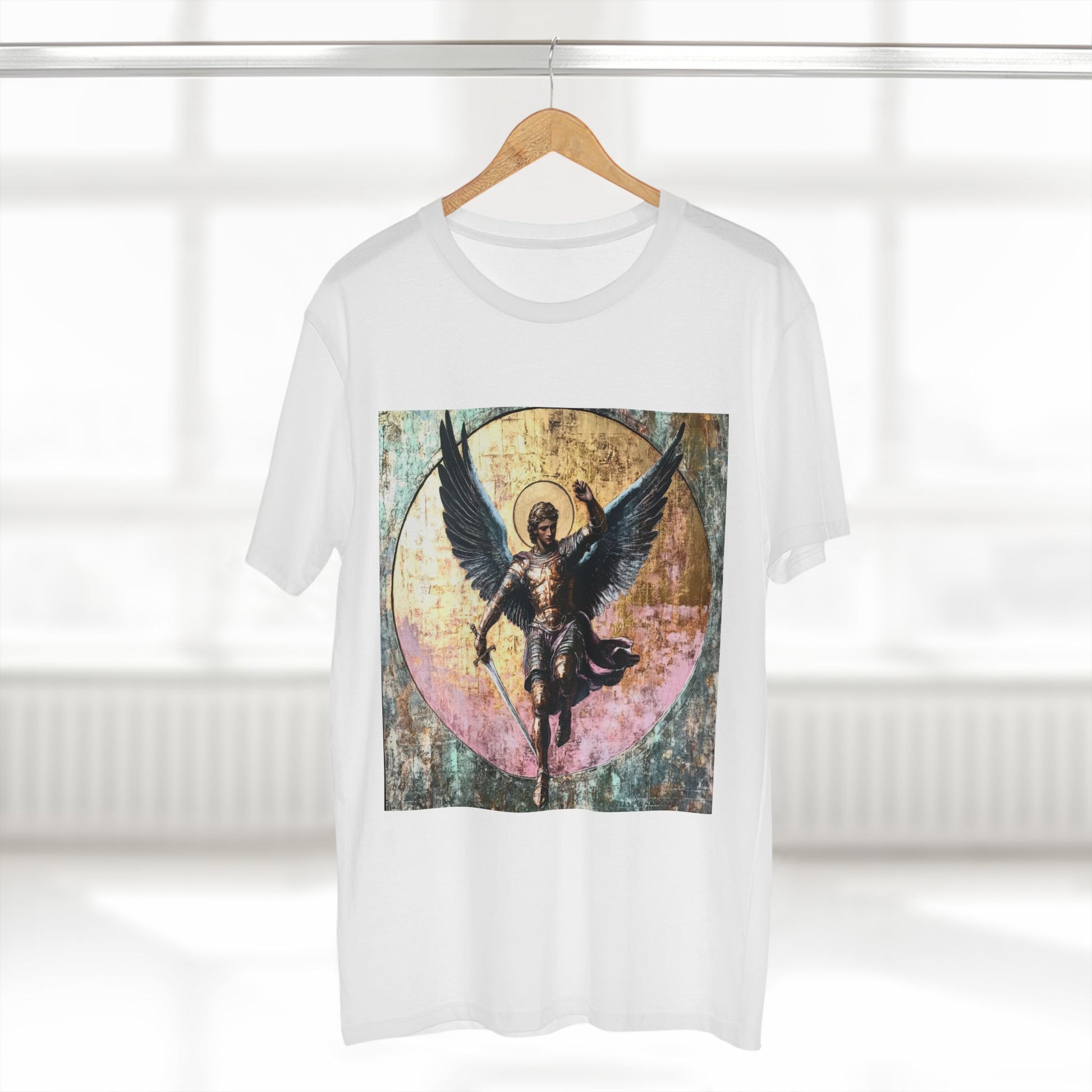 Artistic Angelic Tee with Unique Design, Casual Wear, Graphic Shirt, Gift for Art Lovers, Spiritual Fashion, Unisex Style