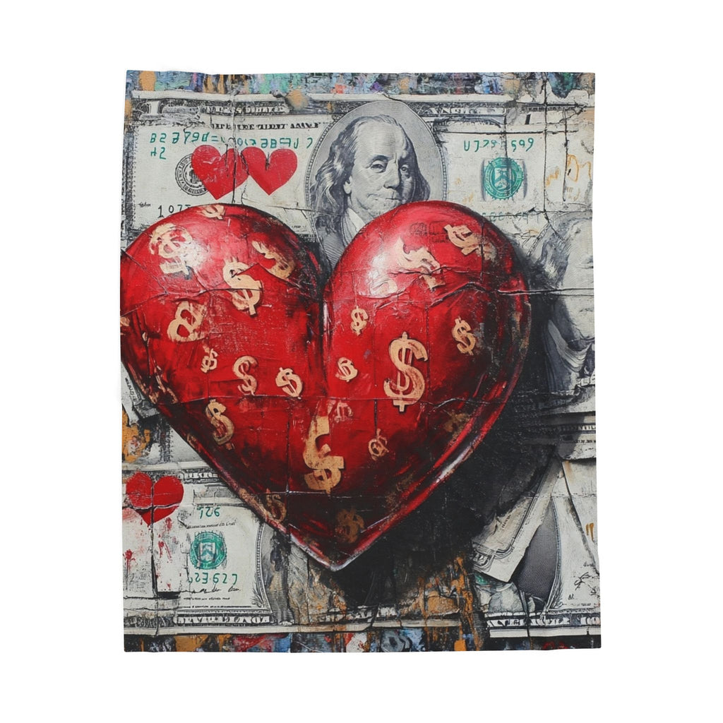 Heartfelt Love Velvet Blanket, Cozy Plush Throw, Gift for Romantic Occasions, Home Decor, Valentine's Day, Anniversary