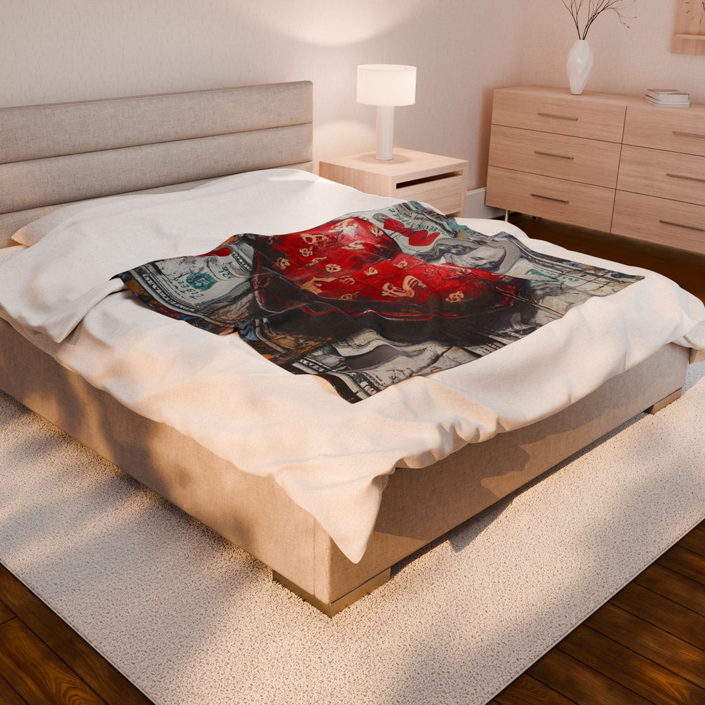Heartfelt Love Velvet Blanket, Cozy Plush Throw, Gift for Romantic Occasions, Home Decor, Valentine's Day, Anniversary